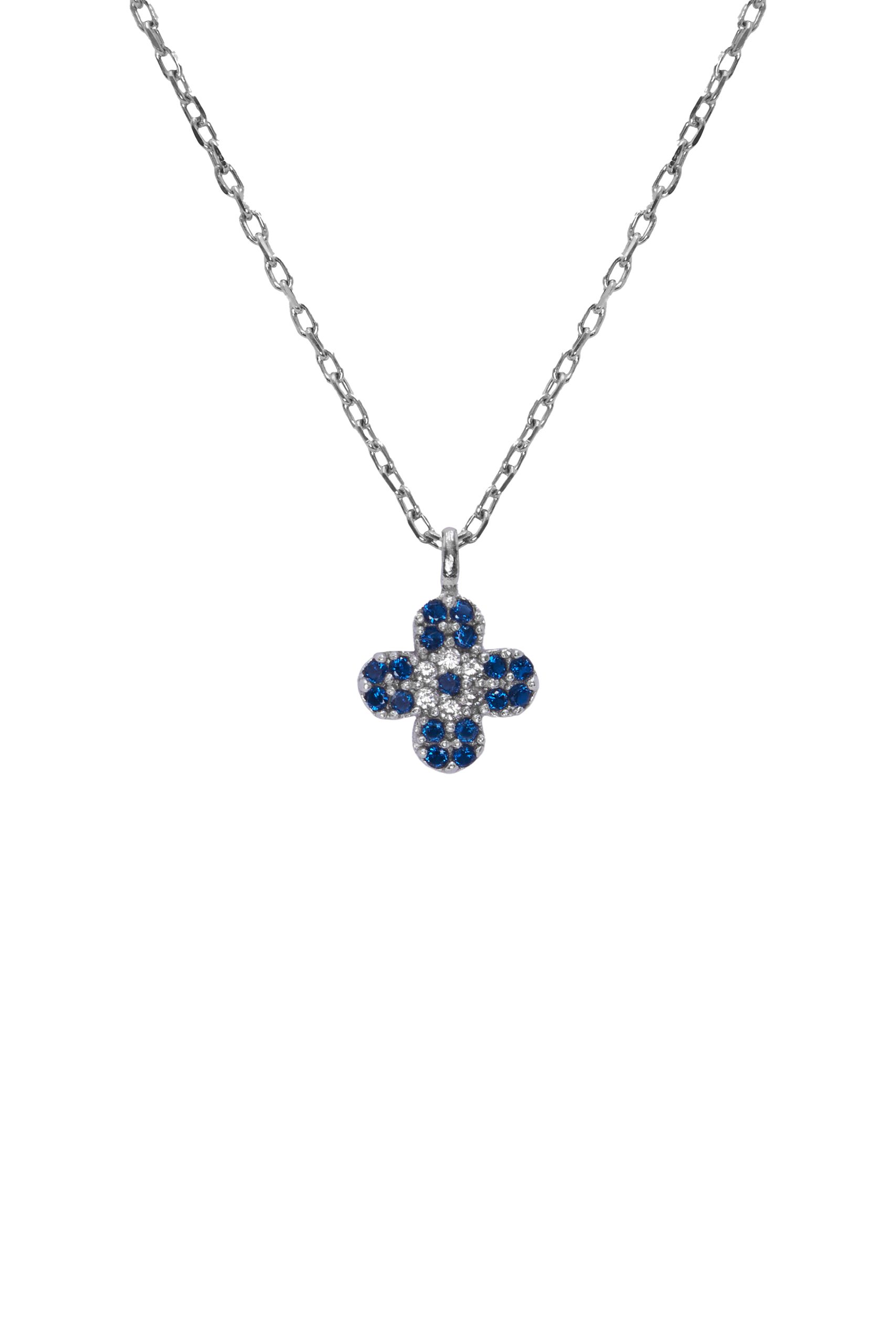 Sterling Silver Zircon Cross Pendant Necklace: Minimalist Dainty Jewelry